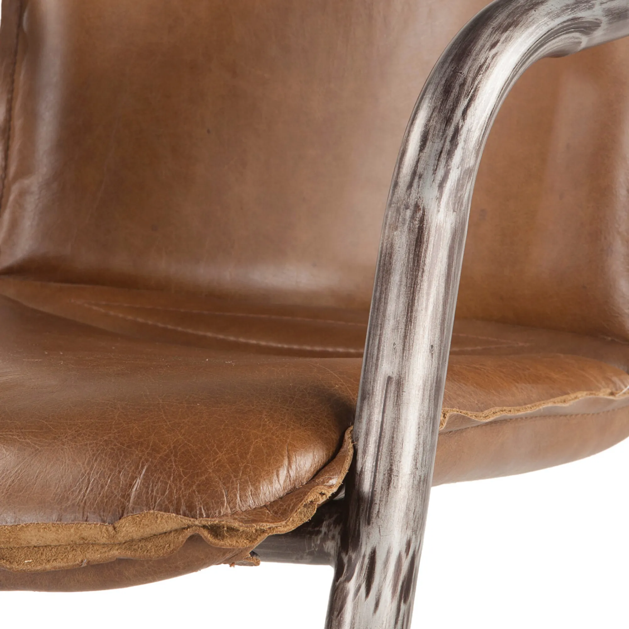 Nisky Leather Counter Chair - Berham Chestnut