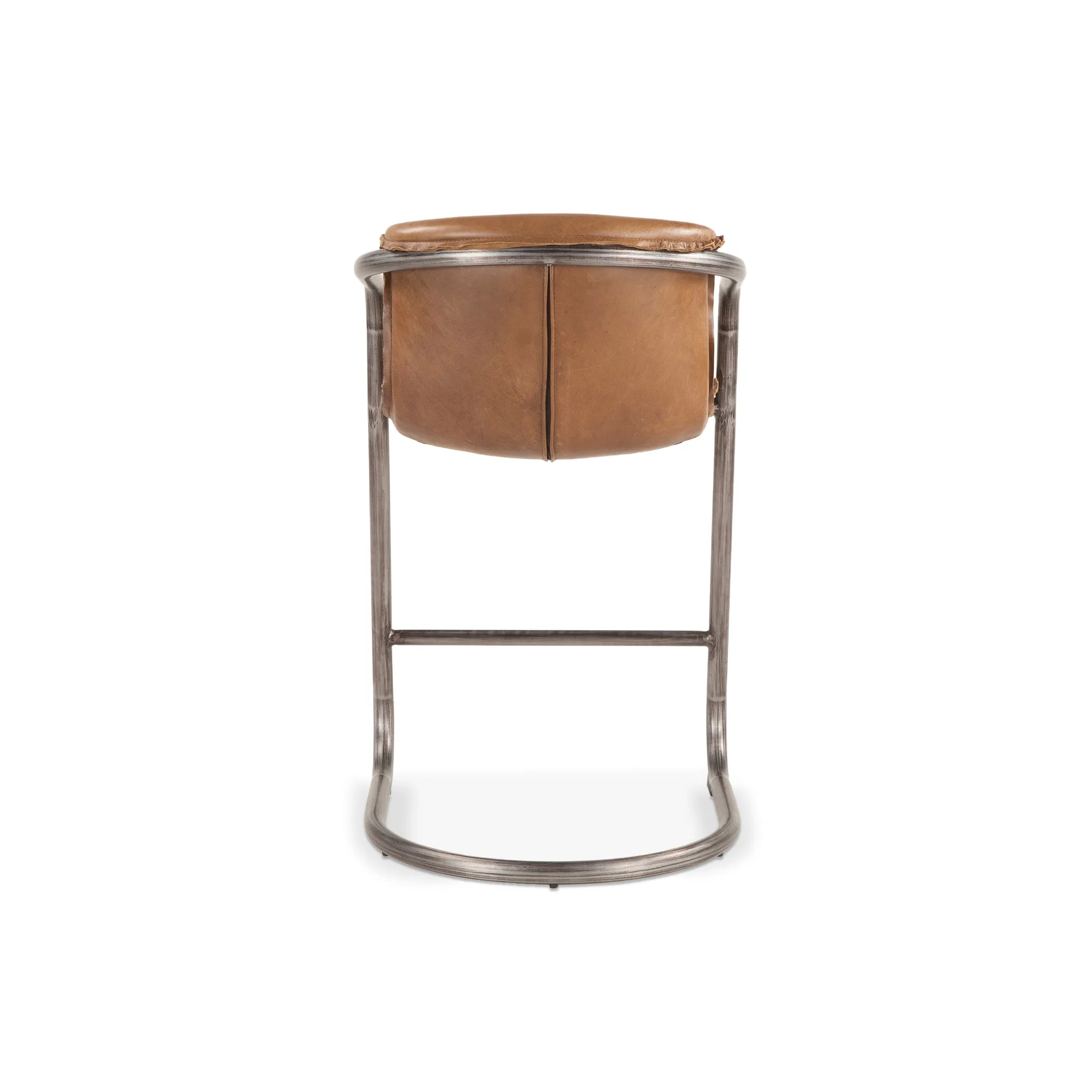 Nisky Leather Counter Chair - Berham Chestnut