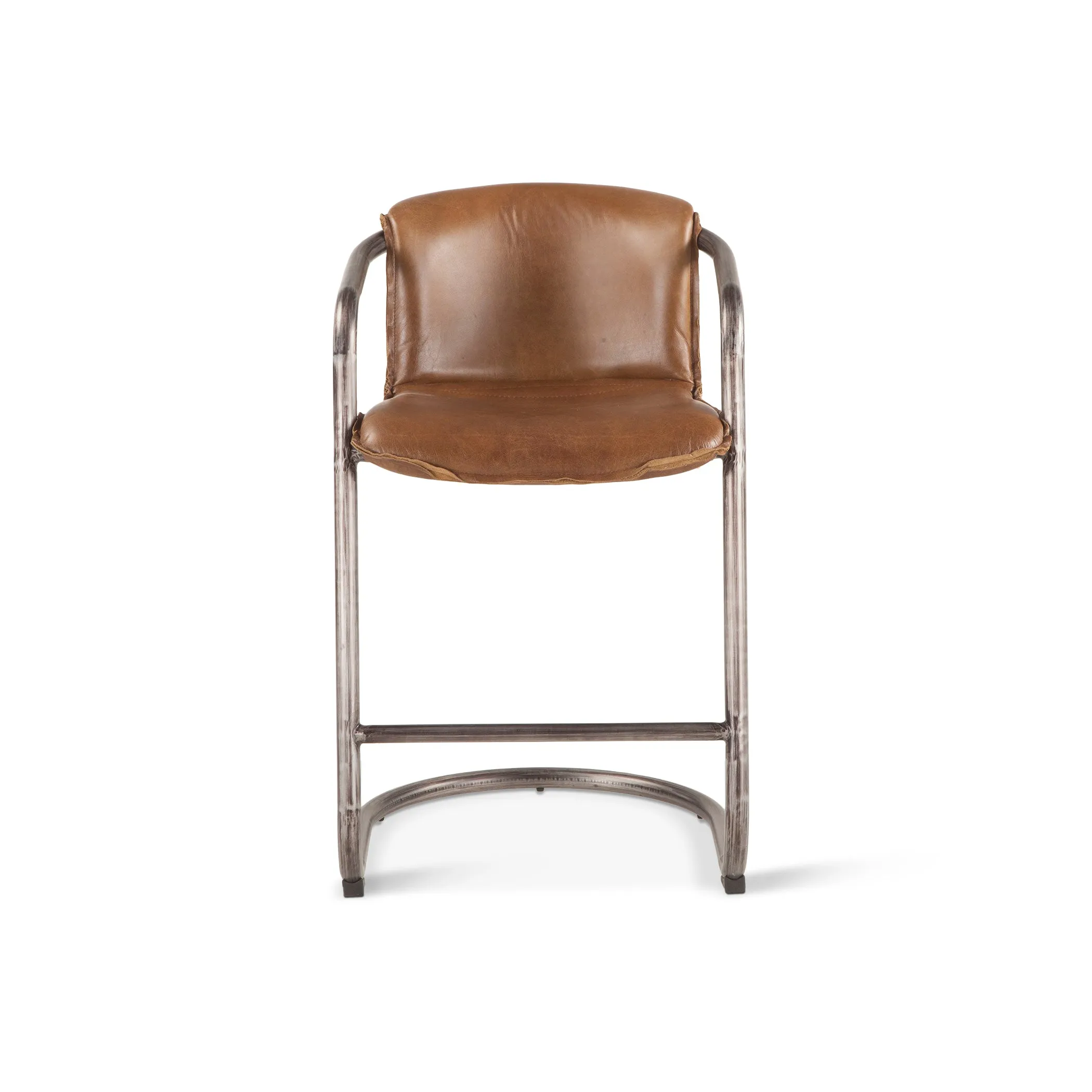 Nisky Leather Counter Chair - Berham Chestnut