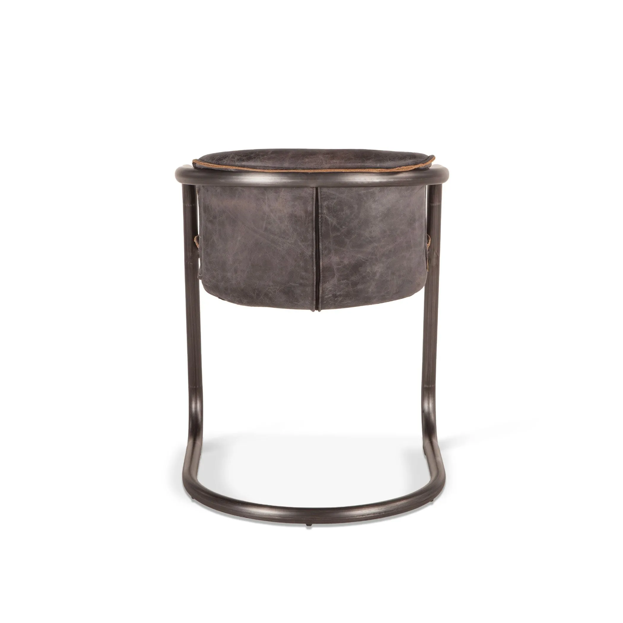 Nisky Leather Dining Chair - Antique Ebony