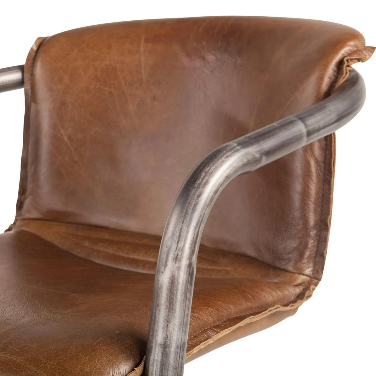 Nisky Leather Dining Chair - Berham Chestnut