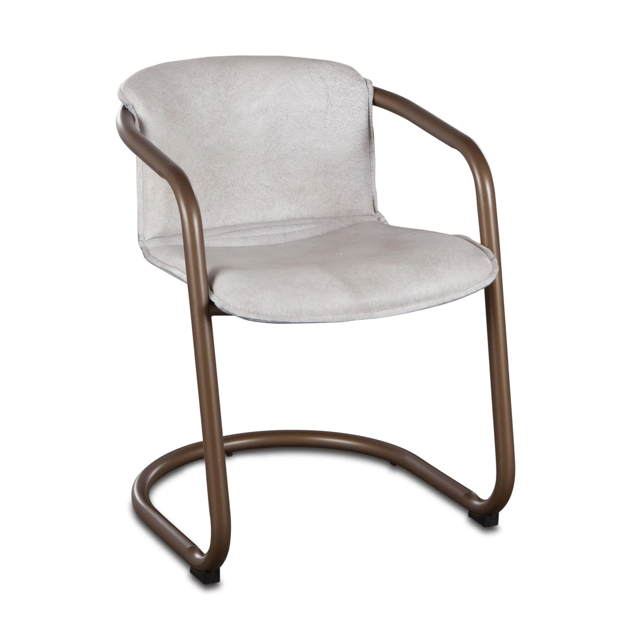 Nisky Leather Dining Chair - Vintage White