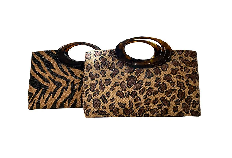 Oblong Rattan Bag (Small Round Handle)