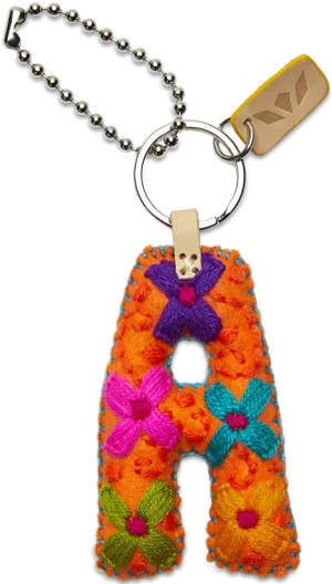 ORANGE FELT ALPHABET CHARMS