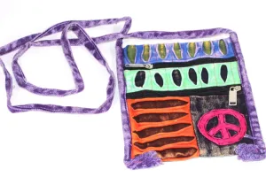 Peace Crossbody Patchwork Passport Bag