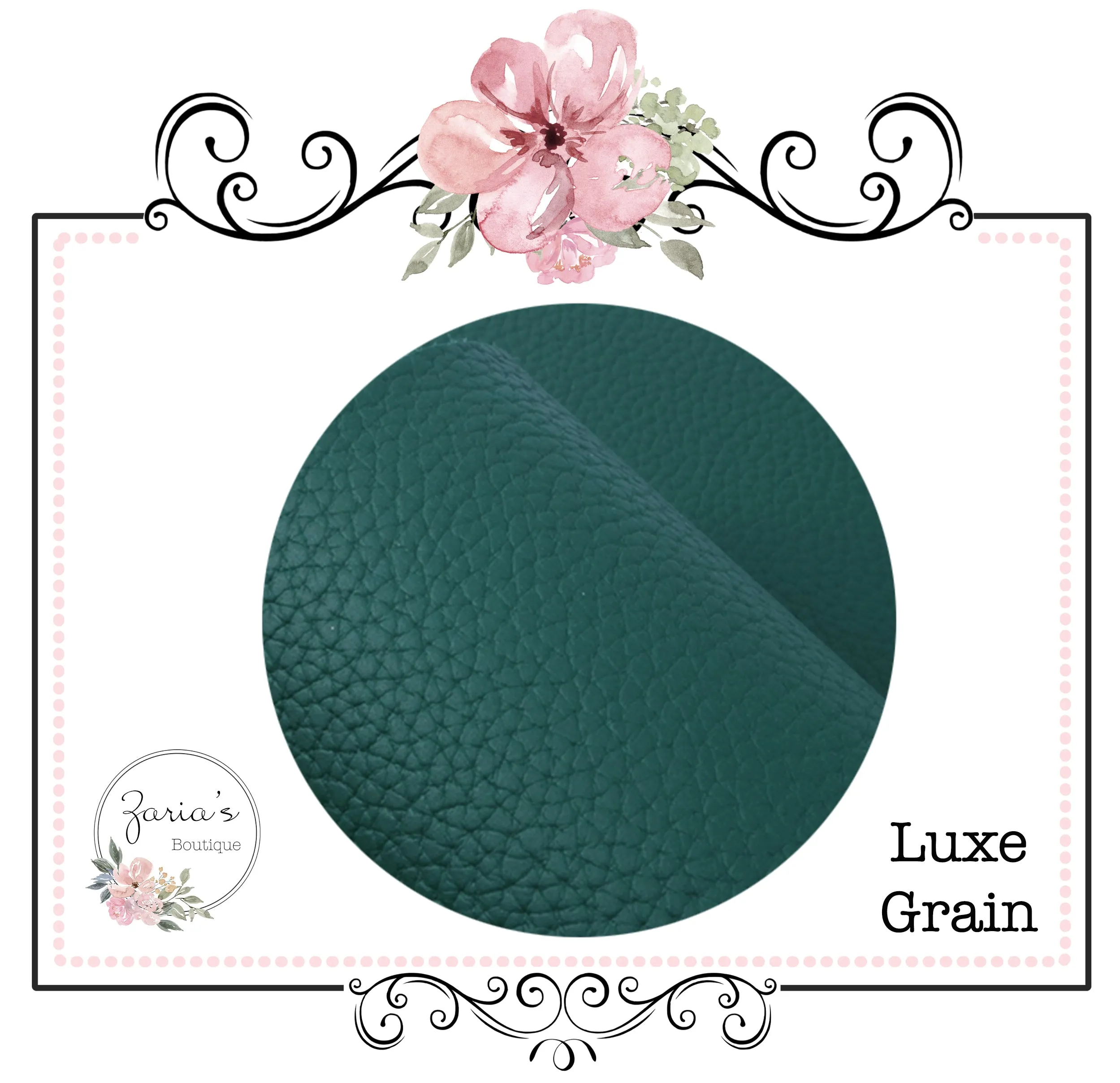Pebble Grain Vegan Faux Leather • Dark Bottle Green