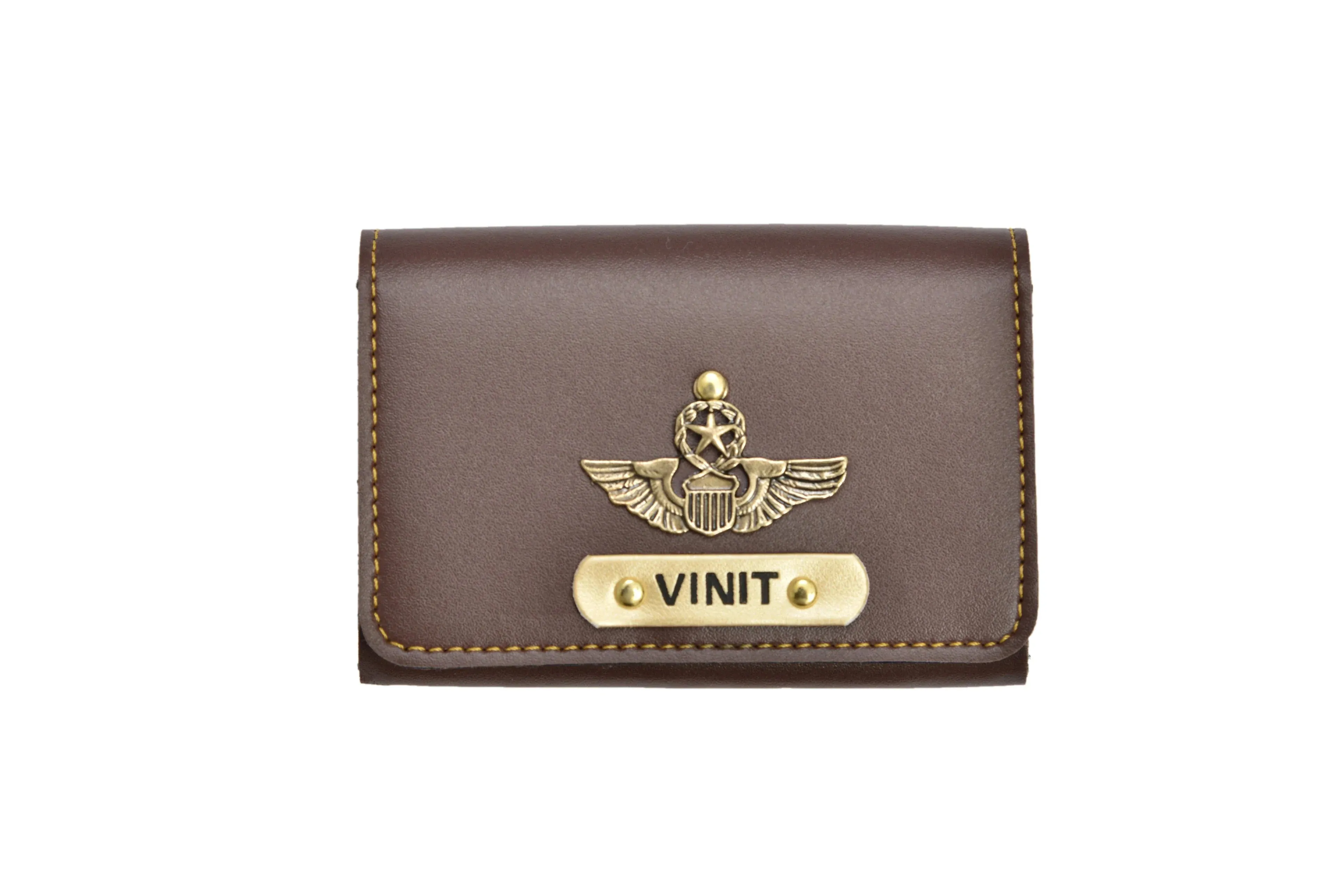 Personalized Business - Visitng Card Holder Vegan Leather - Brown