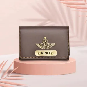 Personalized Business - Visitng Card Holder Vegan Leather - Brown