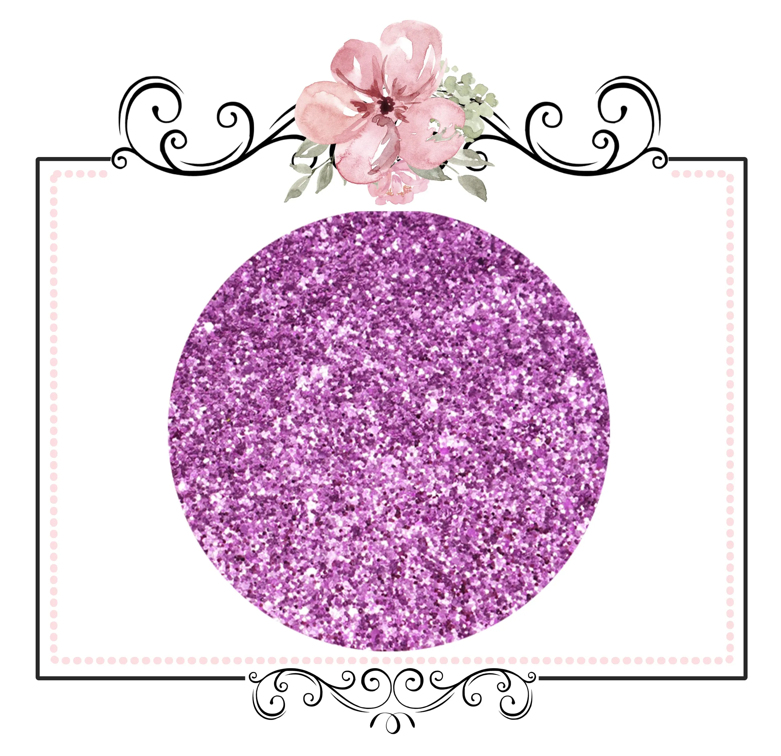 Pink Orchid ~ Medium Glitter Faux Leather Fabric Sheets