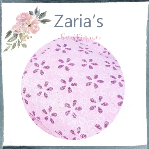 Pink Purple Glitter Daisy  ~ Craft Faux Leather