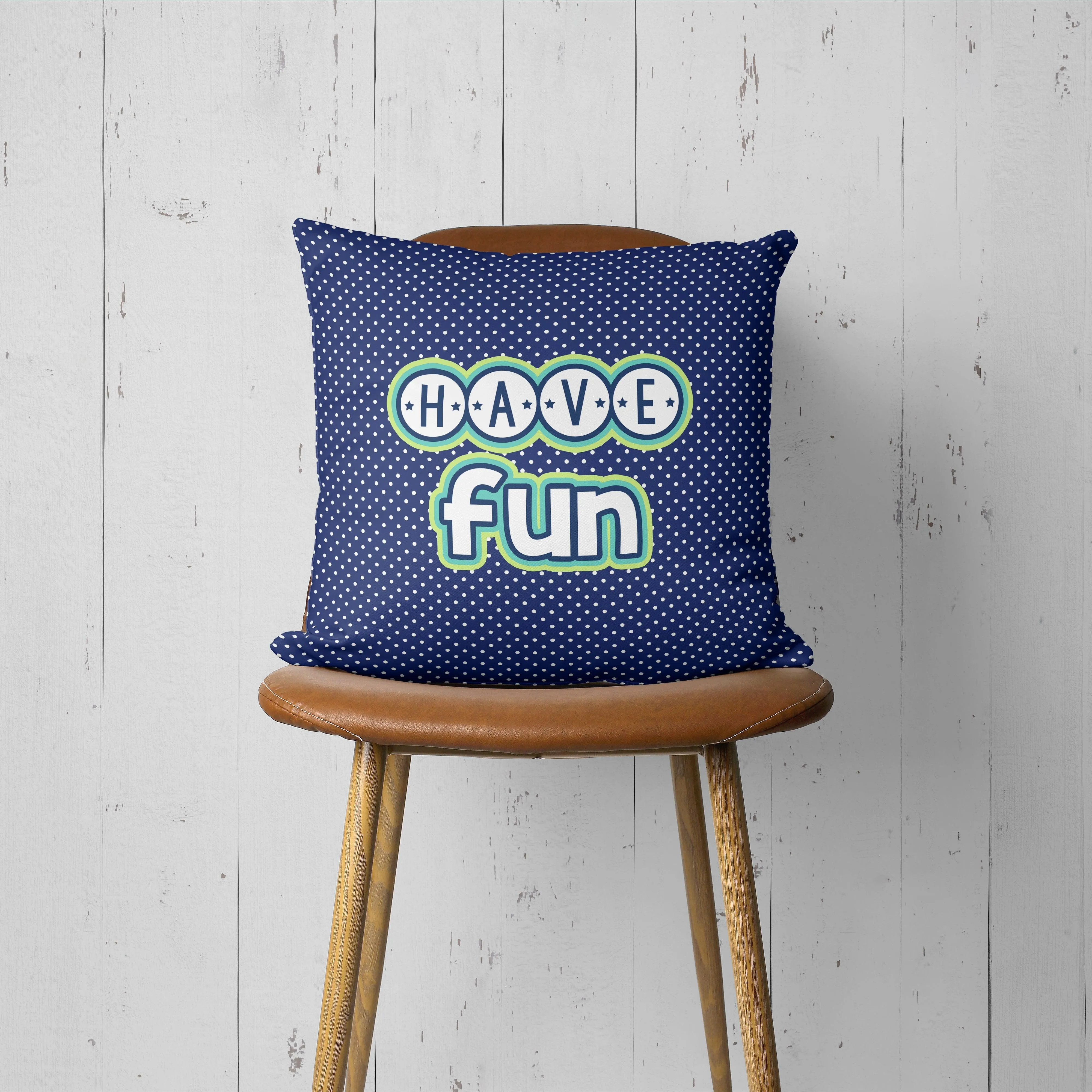 Play Hard Diagonal Striped Playroom Pillow