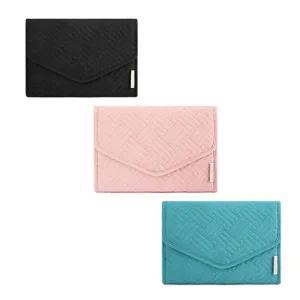 Portable Travel Foldable Jewellery Pouch 1PC 3Colours 23x15cm
