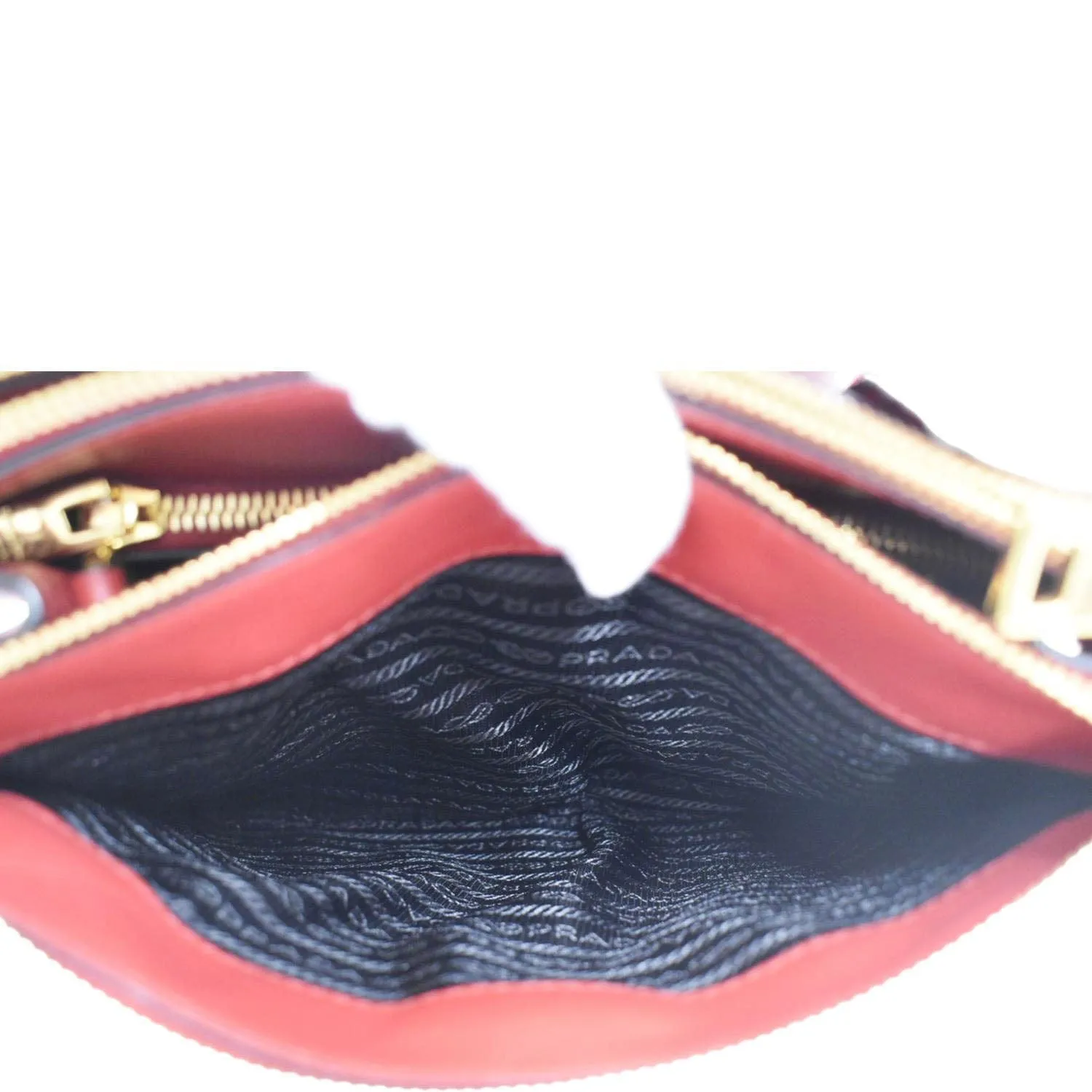 PRADA Paradigme Saffiano Leather Tote Shoulder Bag Red