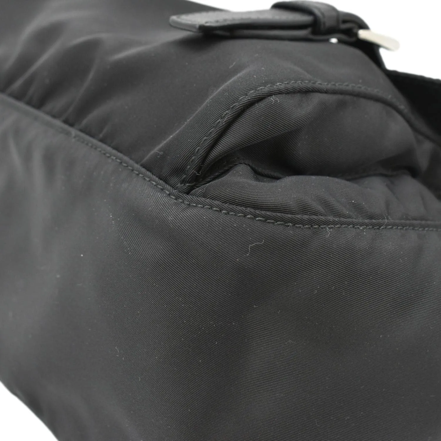 PRADA Vela Re-Edition Nylon Messenger Bag Black