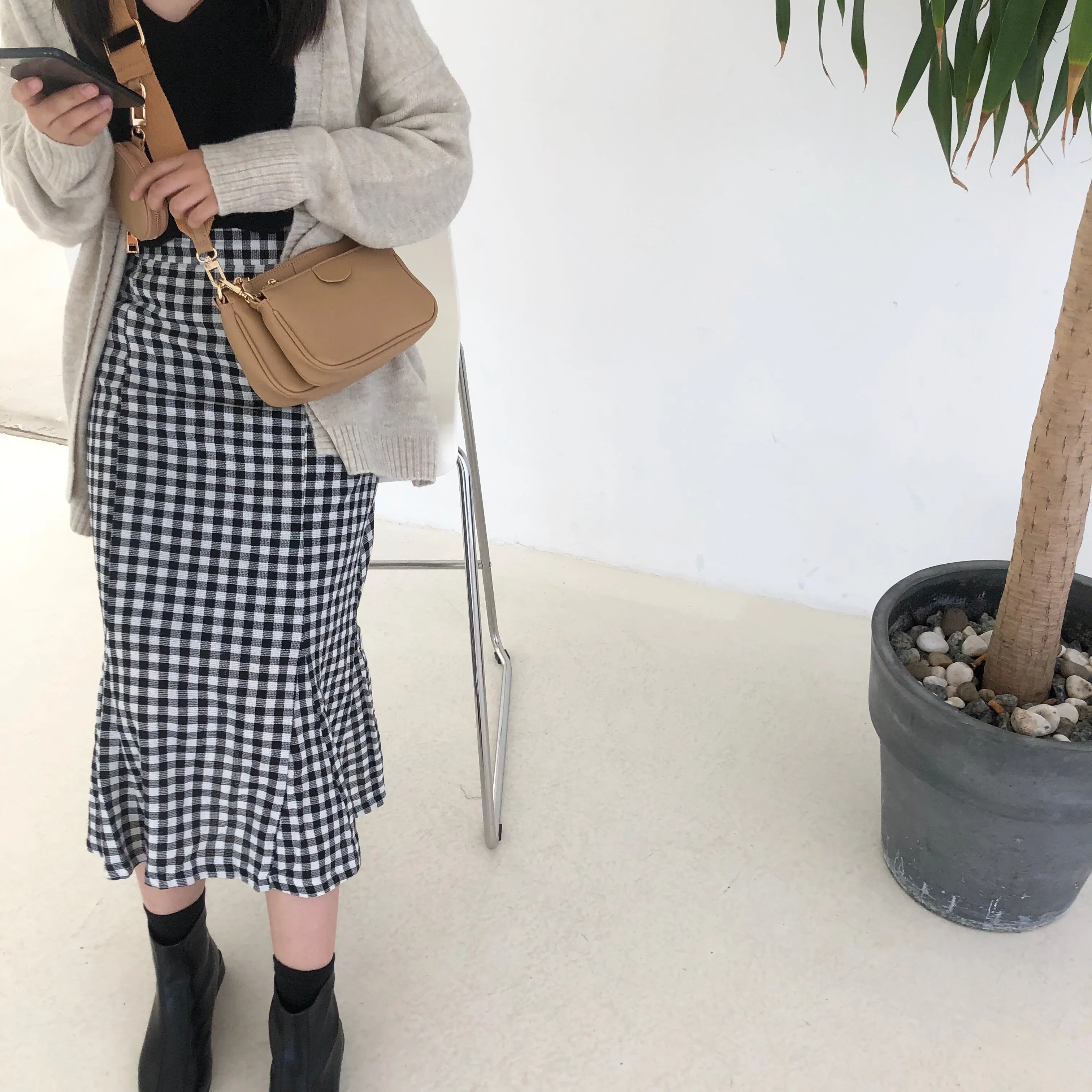 PU Leather Solid Color Shoulder Bag
