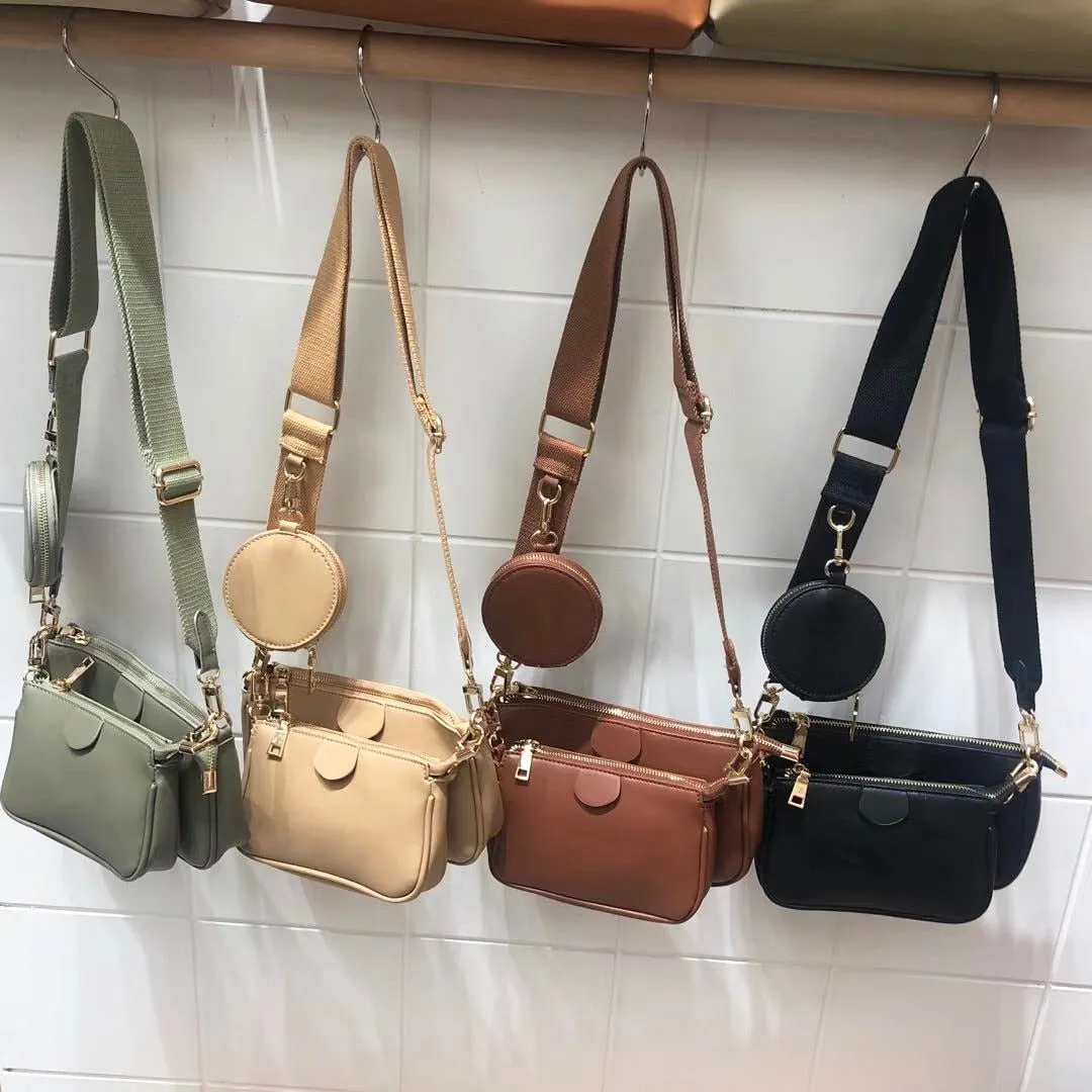 PU Leather Solid Color Shoulder Bag