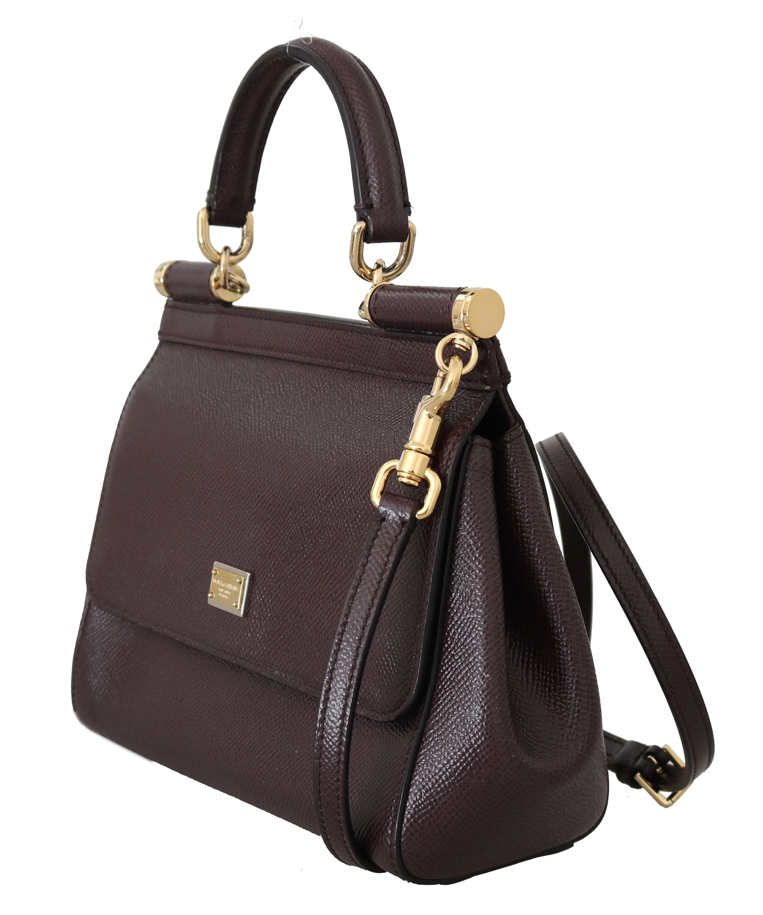 Purple MISS SICILY Dauphine Leather Hand Shoulder