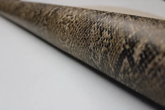 PYTHON PRINTED LEATHER Brown : Genuine Leather 2.5-3 oz. - Perfect for Handbags and Leather Crafts!