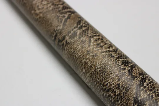 PYTHON PRINTED LEATHER Brown : Genuine Leather 2.5-3 oz. - Perfect for Handbags and Leather Crafts!