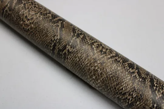 PYTHON PRINTED LEATHER Brown : Genuine Leather 2.5-3 oz. - Perfect for Handbags and Leather Crafts!