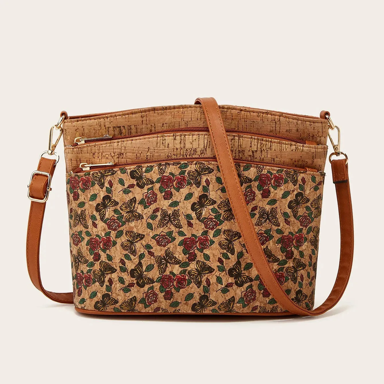 Retro Chic Medium Size Side Handbag Bag Multi-Pocket Casual Boho Hippie Shoulder Bag