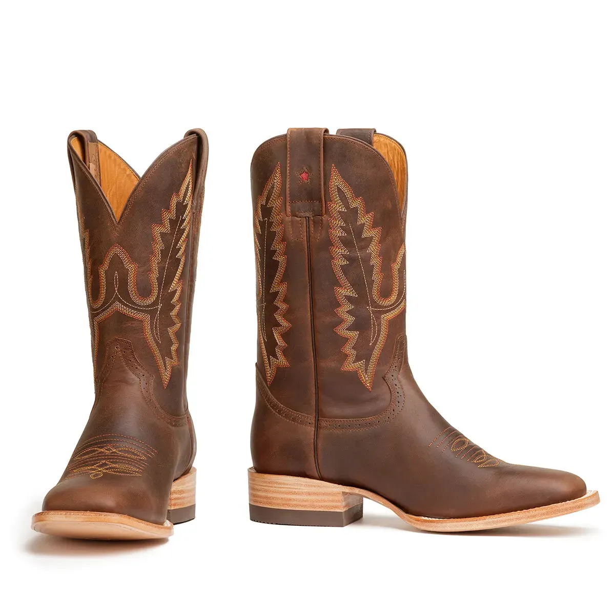 Rio Distressed Leather Rodeo Square Toe Boot - Encino Bronze