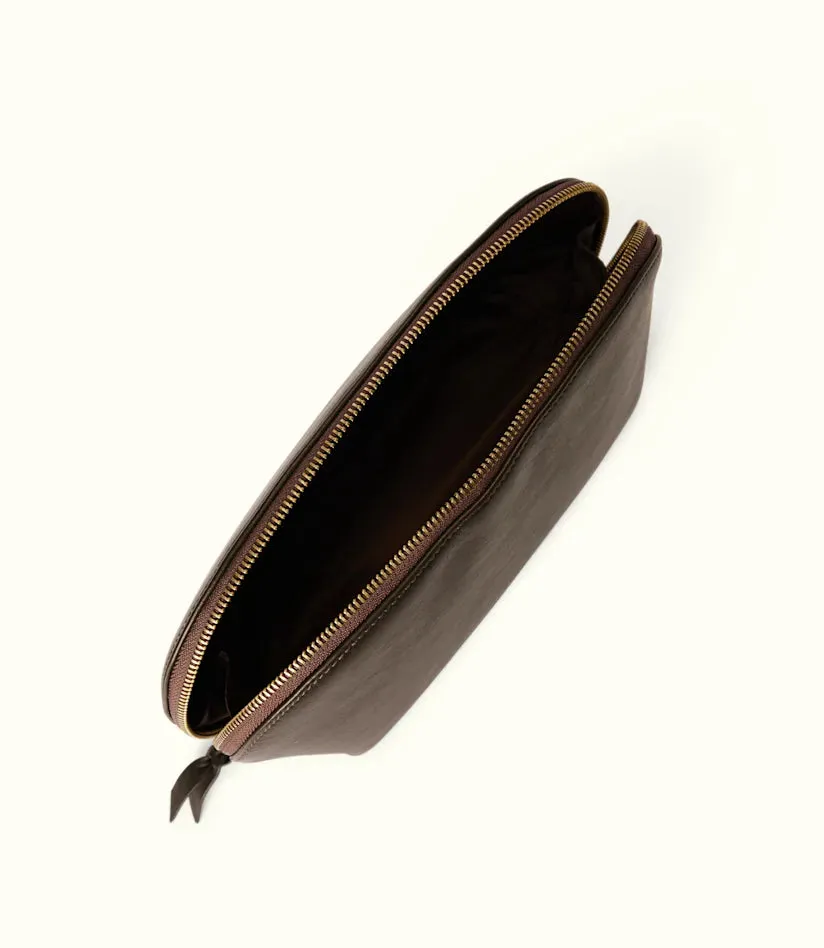 R.M.Williams - Lucinda Large Cosmetic Case - Dark Chocolate