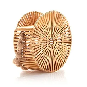 Round Summer Handmade Bamboo  Bohemian Straw Bag