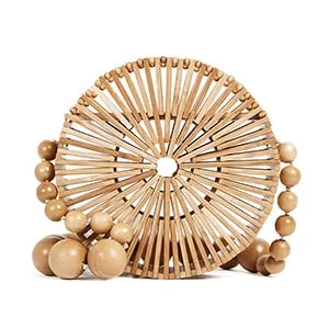 Round Summer Handmade Bamboo  Bohemian Straw Bag