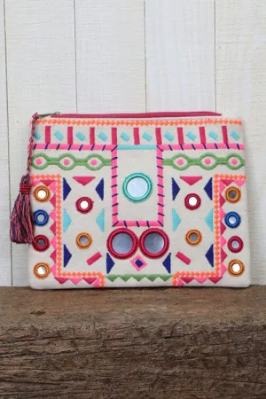 Sadie Embroidered Clutch