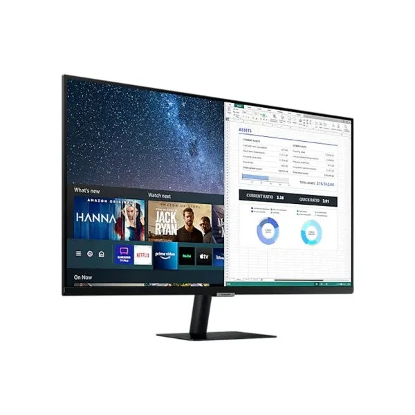 Samsung 32" UHD Smart Monitor with Mobile Connectivity and Smart TV Apps LS32AM700UAXXA