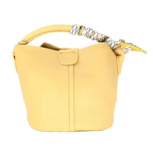 Scarf Tie Handbag Small- Yellow
