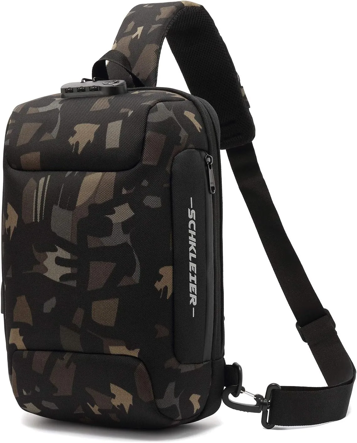 Schkleier Sling Bag USB Anti-theft Laptop Backpack, 13.3 Inch Casual Chest Shoulder Daypack for Men and Women