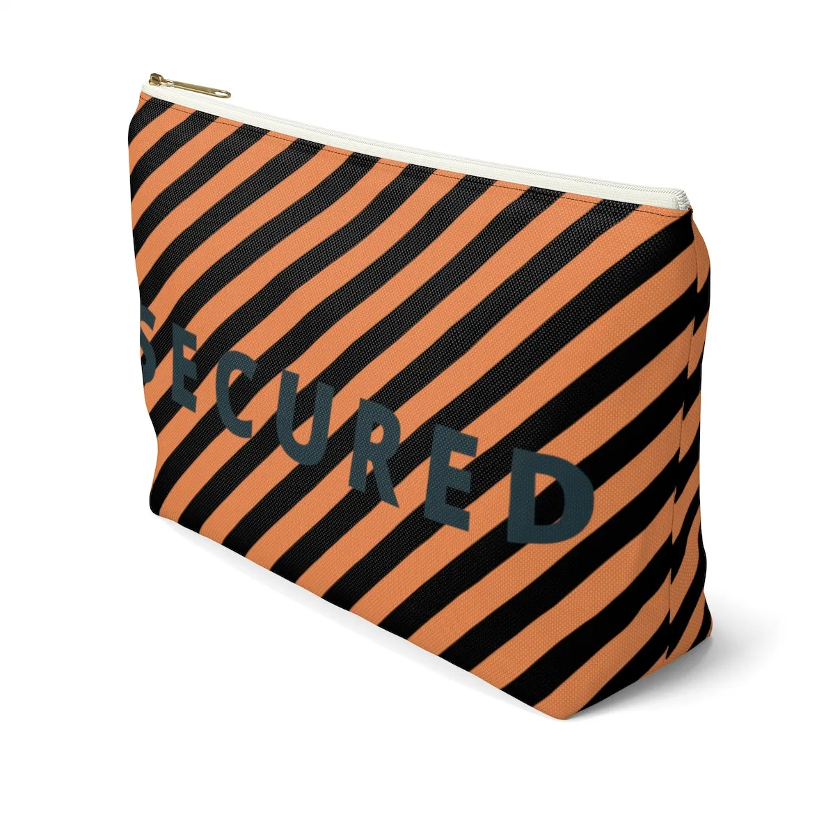 Secure The Bag (Tan Striped Pouch)