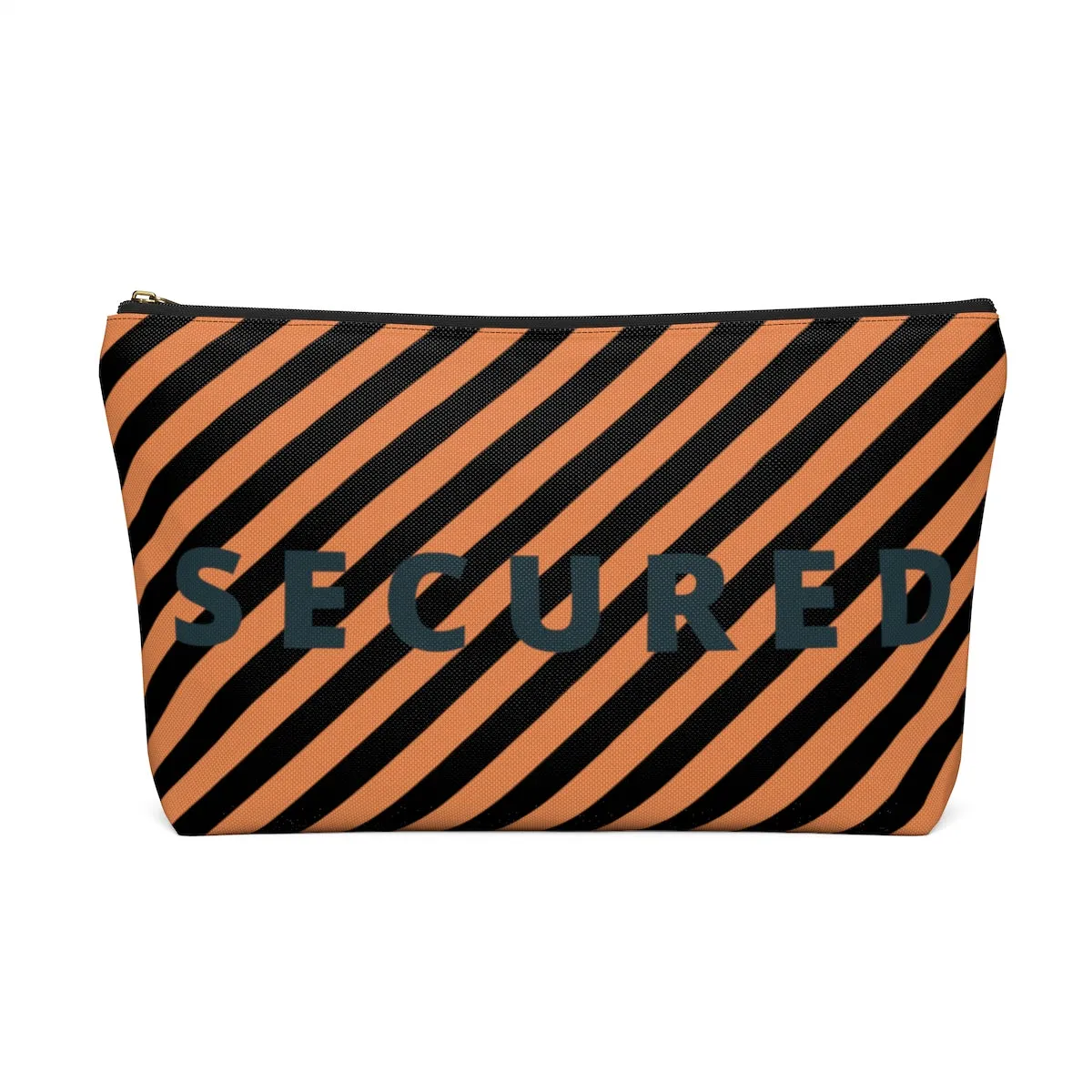 Secure The Bag (Tan Striped Pouch)