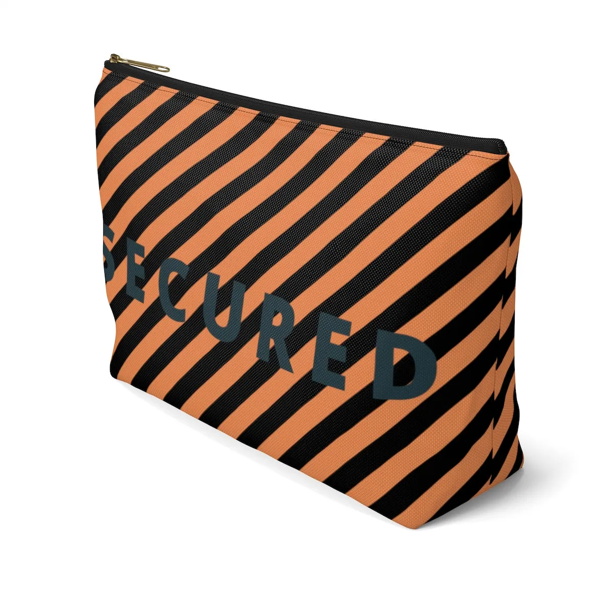 Secure The Bag (Tan Striped Pouch)