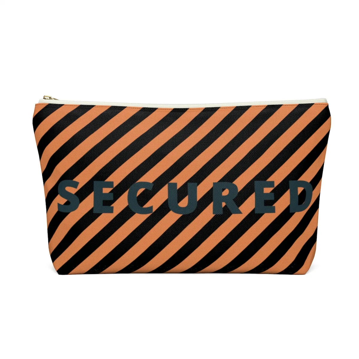 Secure The Bag (Tan Striped Pouch)