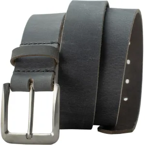 Smoky Mountain Titanium Distressed Gray Leather Belt by Nickel Smart®