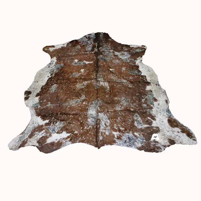 Snake Print  on  Brindle COWHIDE - 84 x 76 INCHES - Premium Cowhide Leather