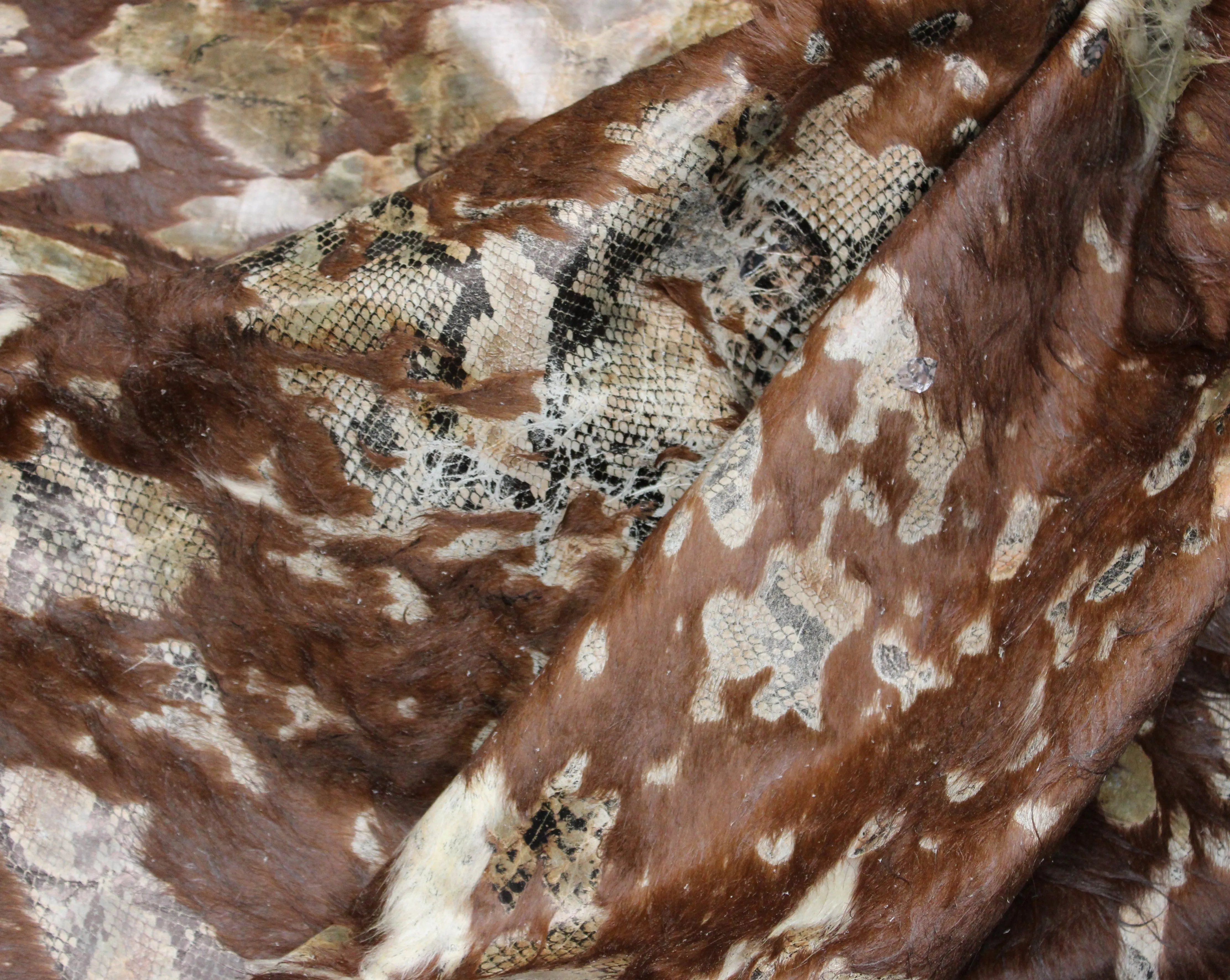 Snake Print on Brown   COWHIDE -78x61 INCHES - Premium Cowhide