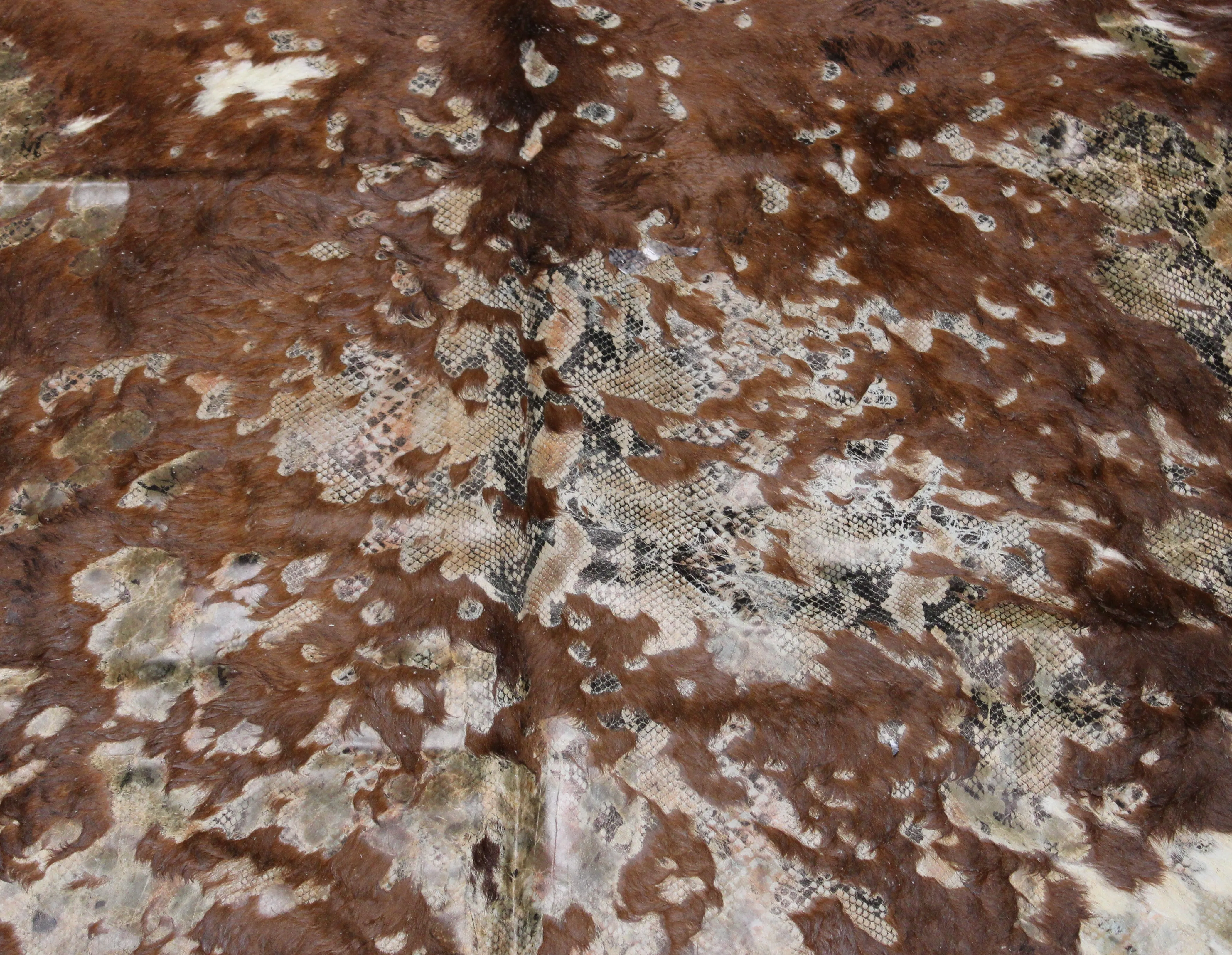 Snake Print on Brown   COWHIDE -78x61 INCHES - Premium Cowhide
