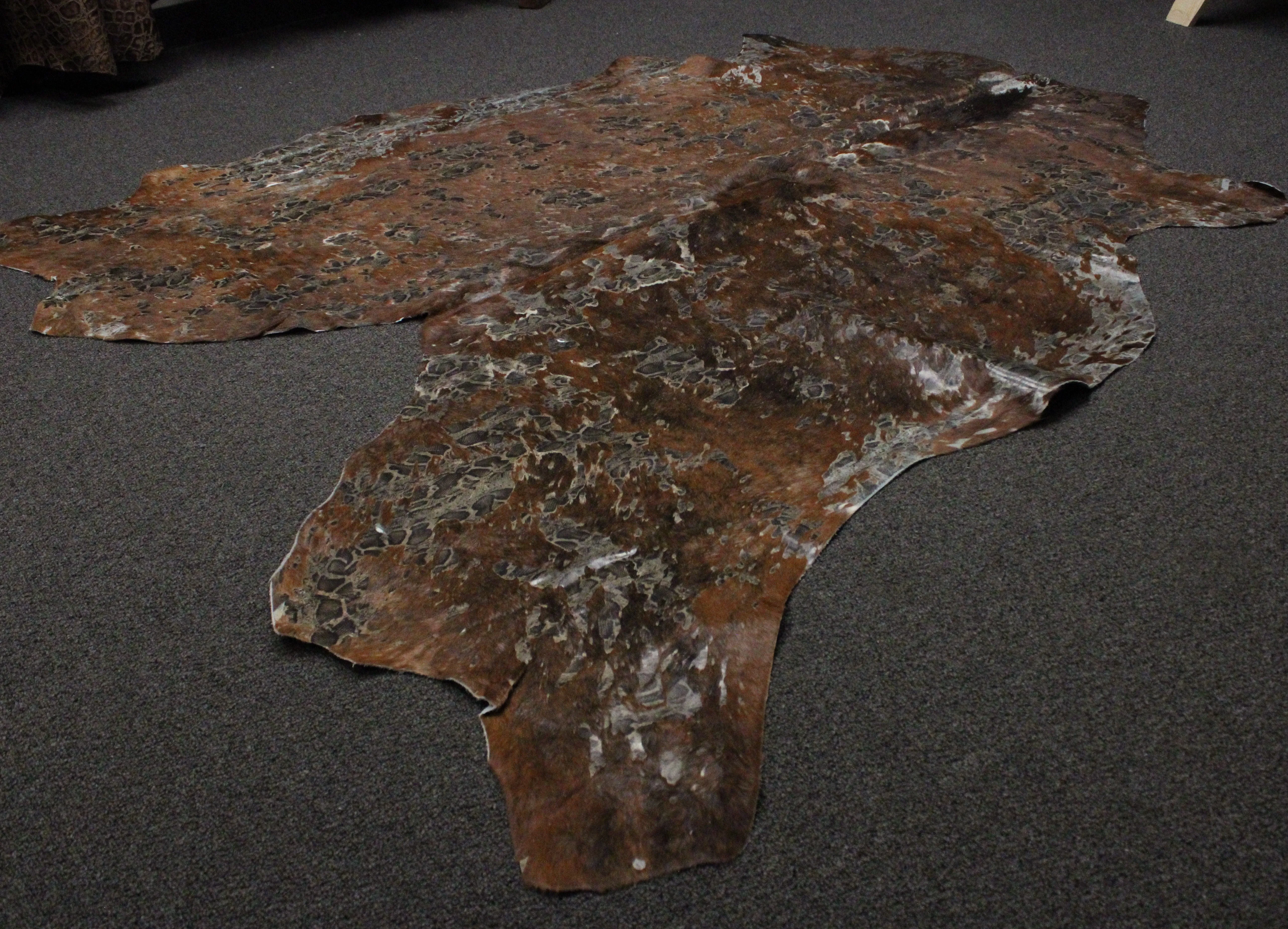 Snake Print on Brown   COWHIDE -78x70 INCHES - Premium Cowhide