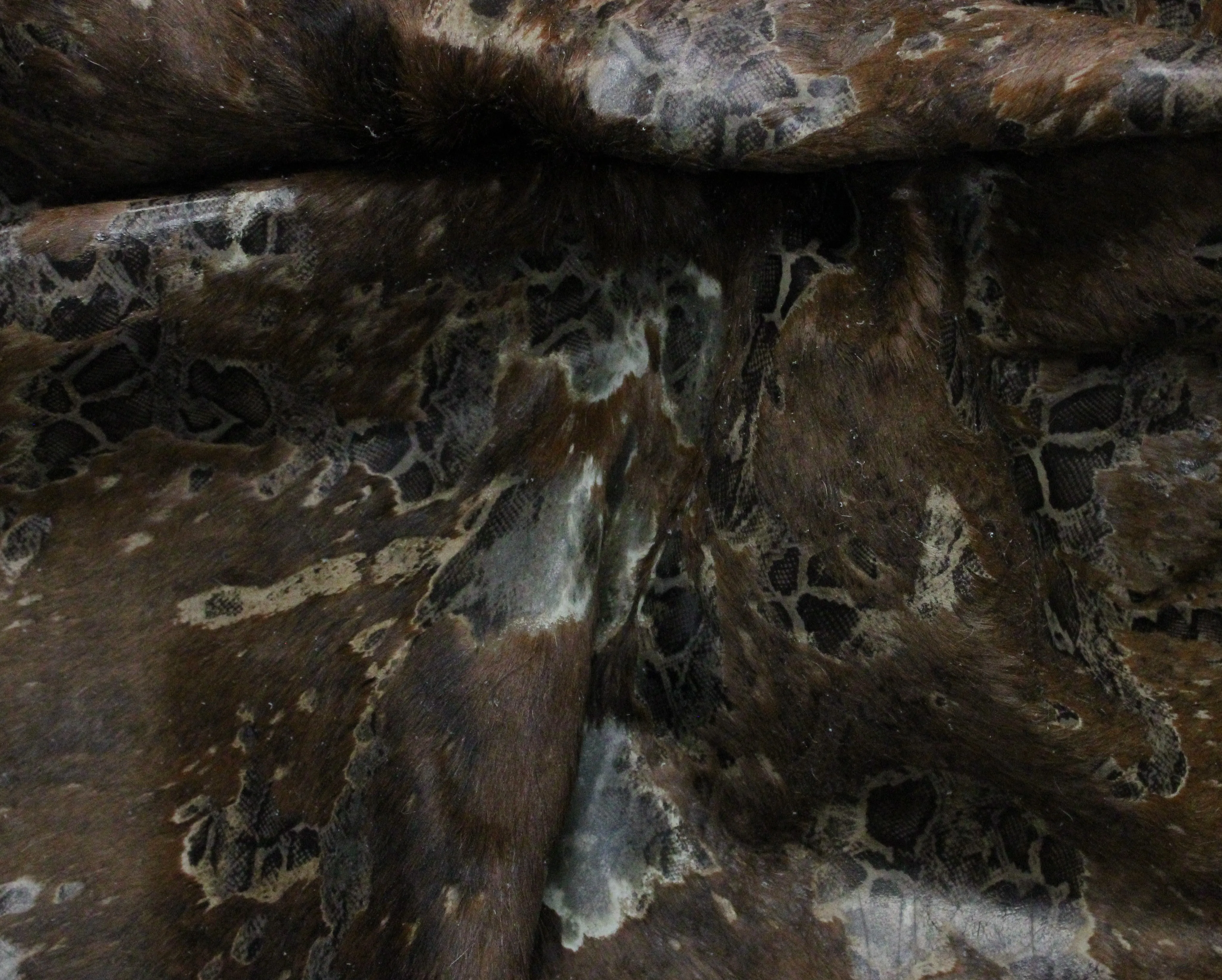 Snake Print on Brown   COWHIDE -78x70 INCHES - Premium Cowhide