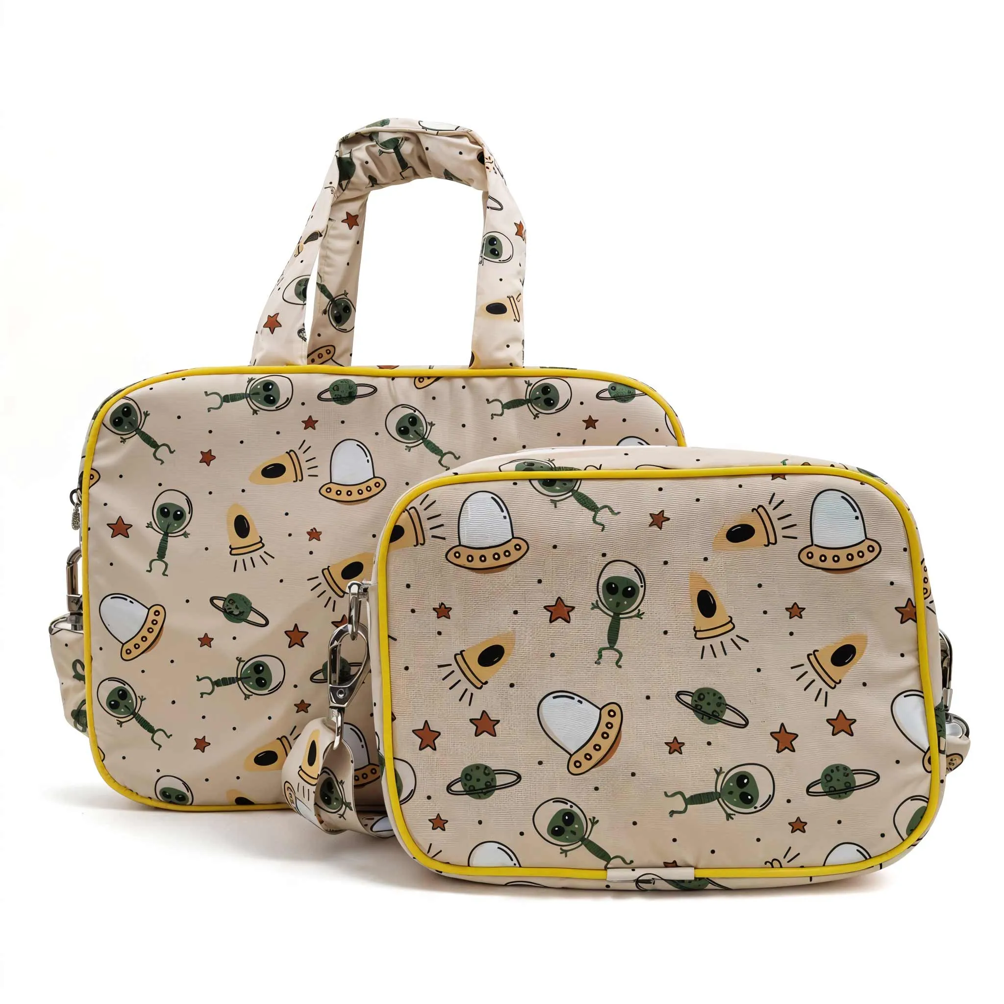 SPACE INVADERS PRINTS TRAVEL BAG