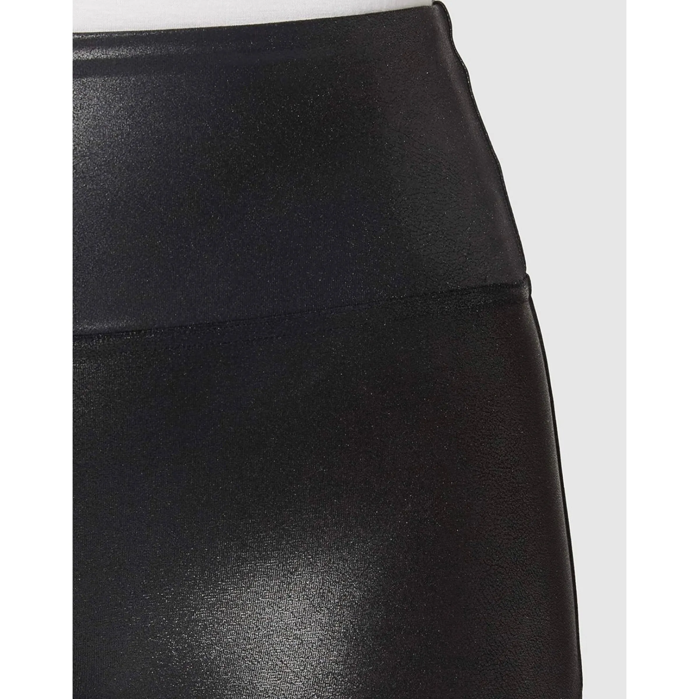 SPANX Women's Quilted Faux Leather Leggings Black Size Small