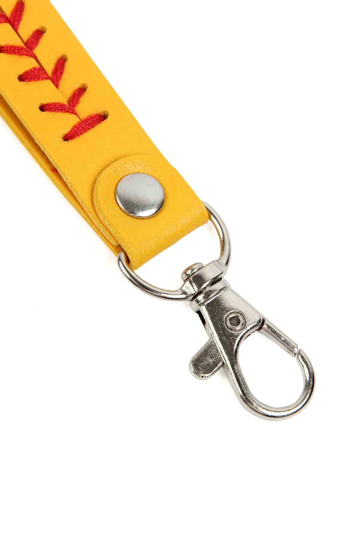 SPORTS SOFTBALL LEATHER KEYHOLDER
