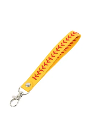SPORTS SOFTBALL LEATHER KEYHOLDER