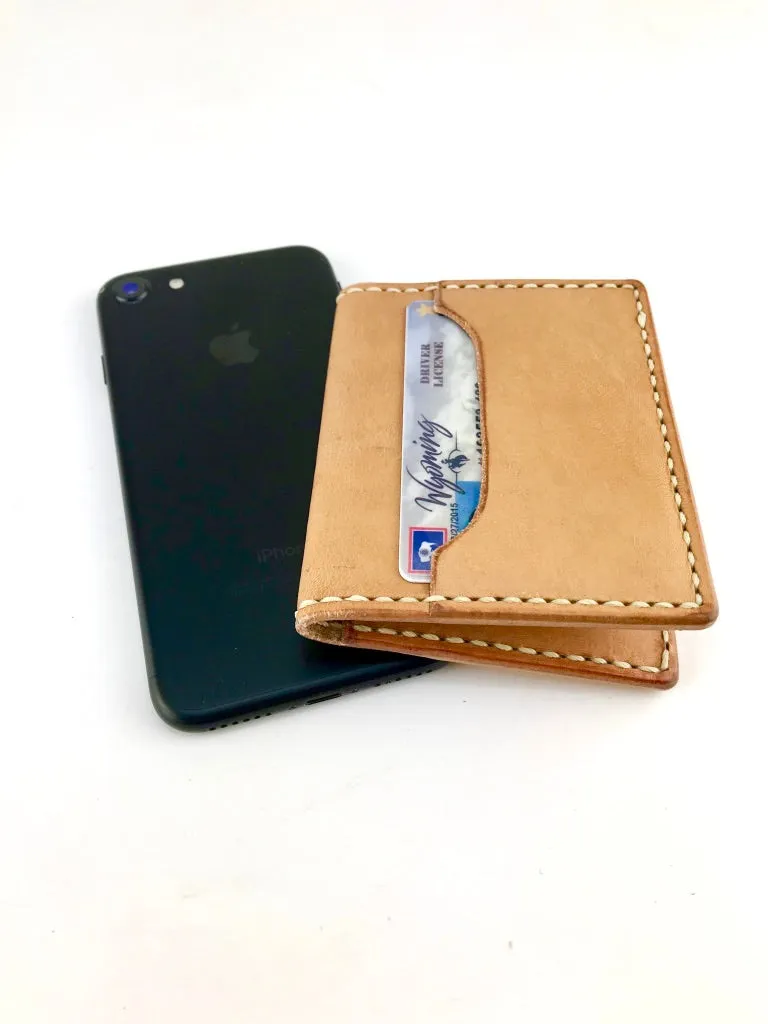 Spring Creek Minimalist Leather Wallet Card Holder