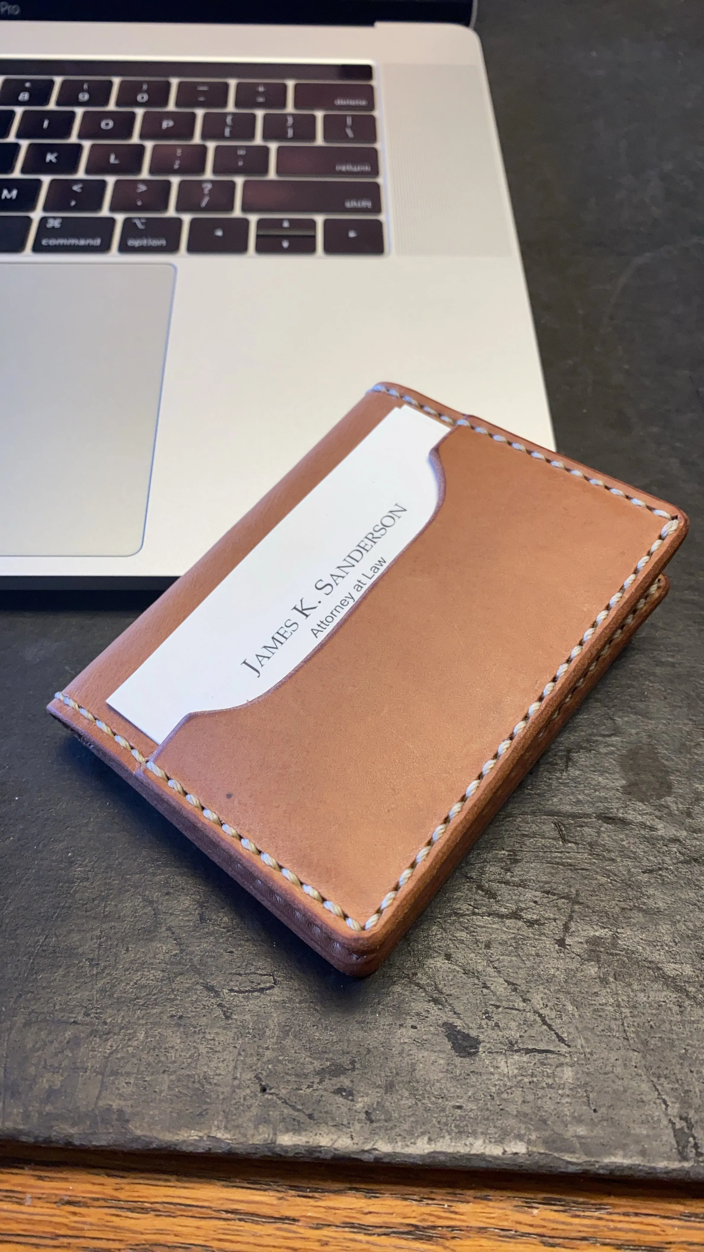 Spring Creek Minimalist Leather Wallet Card Holder