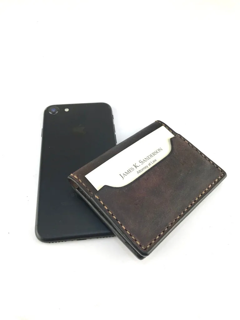 Spring Creek Minimalist Leather Wallet Card Holder